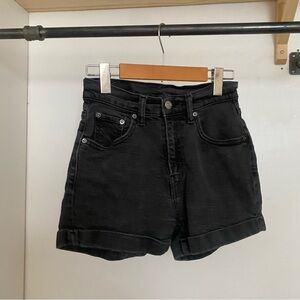 Levi's Flashback Mom Denim Shorts in Washed Black